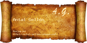 Antal Gellén névjegykártya
